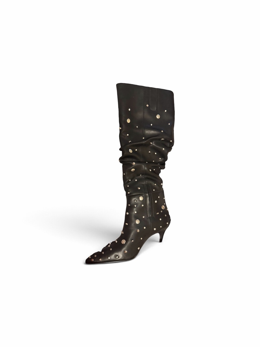 Jessica Simpson Black Studded Slouch Knee-High Boot